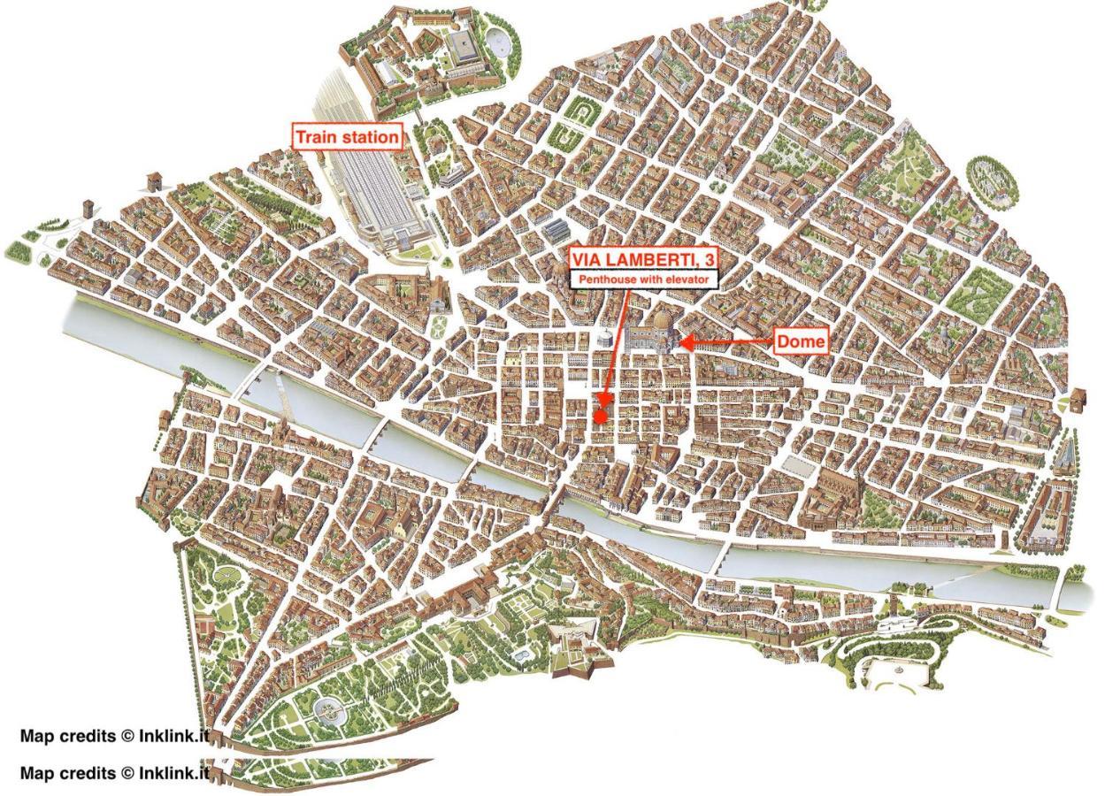Florence Charming Apartments: Historic Attic in City Center Exterior photo